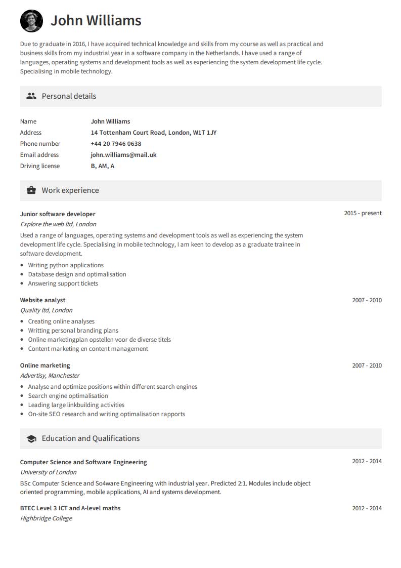Exemple de CV-uri gratuite Exemple de CV-uri gratuite