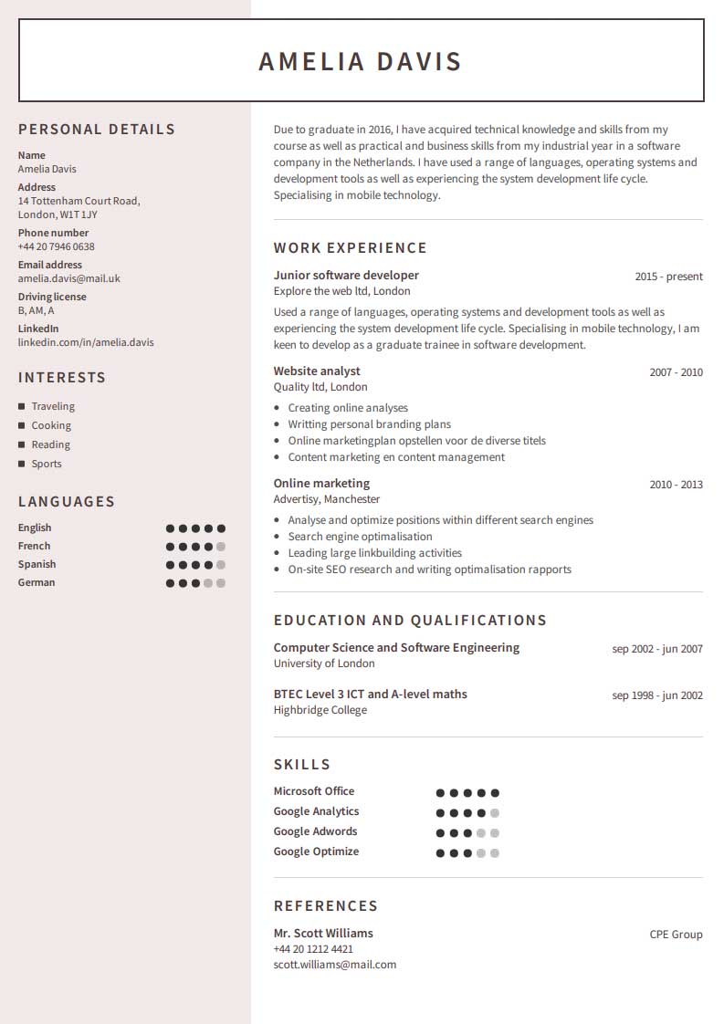 Exemple de CV și Modele de CVuri profesionale de la CVMaker