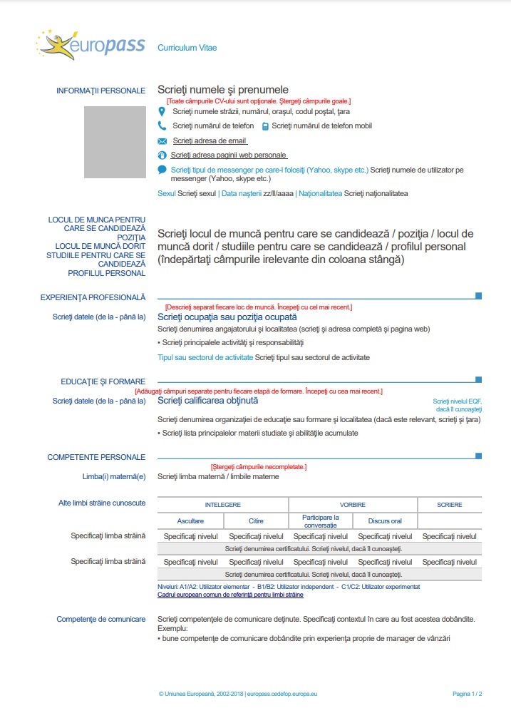 Ce Este Un CV Europass i Cum l Creez CVmaker ro